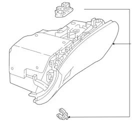 238-680-35-00-9k00 Mercedes-benz Genuine Glove Compartment Housing 238-680-35-00-9k00 Mercedes-benz Genuine Glove Compartment Housing