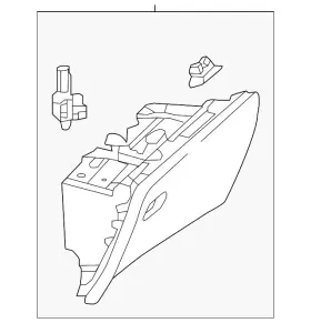 447-680-10-91-9051 Mercedes-benz Genuine Glove Box Door