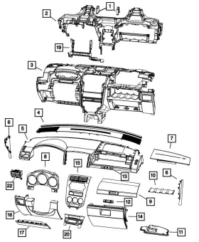 05189888aa Mopar Genuine Glove Box Door Latch Striker 5189888aa
