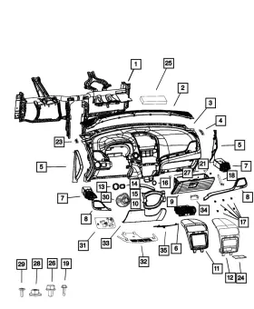 1cj43dx9ad Mopar Genuine Glovebox Door Latch