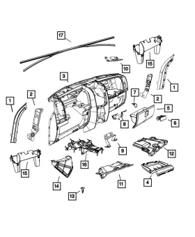 1ez43bdaaa Mopar Genuine Glovebox Door Latch