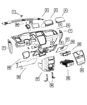 1jf18ltuaa Mopar Genuine Instrument Panel Glove Box
