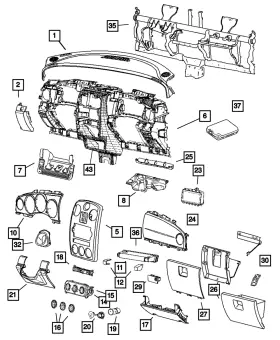 1jq68bdaaa Mopar Genuine Glovebox Door Latch