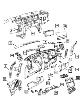 1ke741dbab Mopar Genuine Instrument Panel Glove Box 1ke741dbab Mopar Genuine Instrument Panel Glove Box