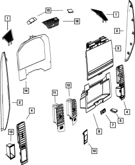 1nm85sb5aa Mopar Genuine Glove Box Door