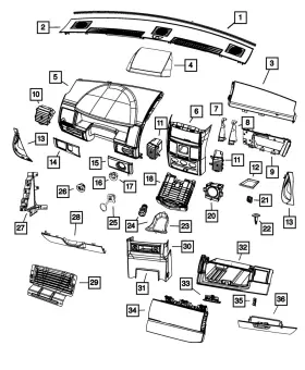 1ra041dsaa Mopar Genuine Glove Box Door