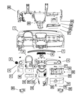 1rz03jxwae Mopar Genuine Glove Box Door