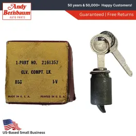 2161357 Mopar 1960-1961 Dodge Plymouth Glove Box Latch Lock Cylinder With Keys Nos