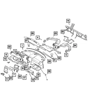 5183006aa Mopar Genuine Glove Box Door Dampener 5183006aa Mopar Genuine Glove Box Door Dampener