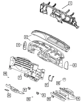 Mopar 5jm53zj1ae Genuine Glovebox Door Latch