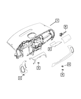 5nd12jxwaa Mopar Genuine Instrument Panel - Mat