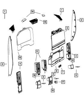 5rx05dx9aa Mopar Genuine Glove Box Door 5rx05dx9aa Mopar Genuine Glove Box Door