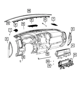 5ym771xtai Mopar Genuine Instrument Panel Glove Box