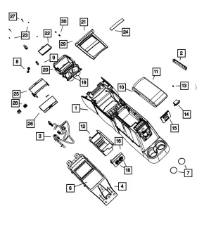 68019544aa Mopar Genuine Console Door Dampener 68019544aa Mopar Genuine Console Door Dampener