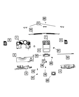 68044914aa Mopar Genuine Instrument Panel Applique