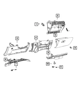 68086496af Mopar Genuine Glove Box Door Dampener