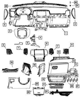 68087738aa Mopar Genuine Instrument Panel Applique Outboard 68087738aa Mopar Genuine Instrument Panel Applique Outboard