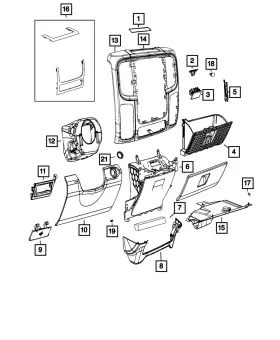 68196665aa Mopar Genuine Glove Box Door Bumper
