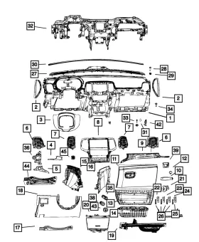 6eg97szsac Mopar Genuine Instrument Panel Applique