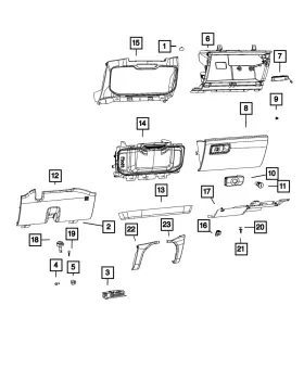 6sr621xtaa Mopar Genuine Glovebox Door Latch Locking