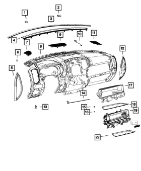 6yk13rn8aa Mopar Genuine Instrument Panel Glove Box