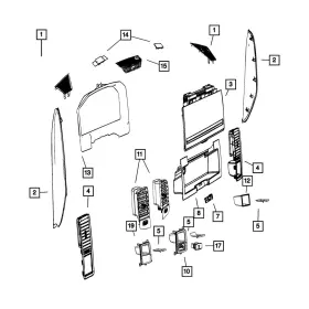 7ks98la8aa Mopar Glove Box Door For Ram 1500 Classic 3500 4500 5500 2500 13-17