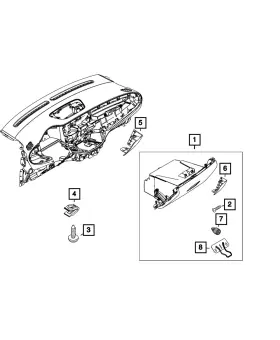 7tm79lxhaa Mopar Genuine Instrument Panel Glove Box