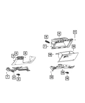 7xe88tx7aa Mopar Genuine Glove Box Door