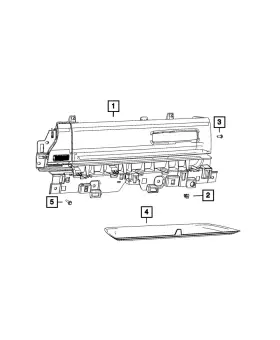 8ad86tx7aa Mopar Genuine Instrument Panel Glove Box