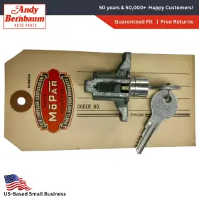 902785 Mopar 1941-1948 Dodge Plymouth Desoto Glove Box Door Latch Lock With Key Set Nos