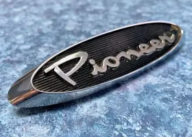 2080984 Mopar / Dodge 1960 Dart Inch Pioneer Chrome Metal Emblem 4-1/4 X 1 Oval Glove Box