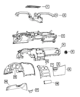 Tq75dx9ab Mopar Genuine Glove Box Door