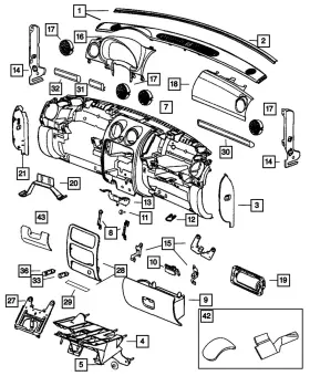 Ze71zj8ab Mopar Genuine Instrument Panel Glove Box
