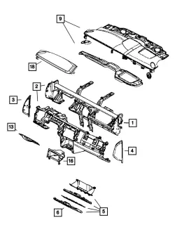 Zr771dbae Mopar Genuine Instrument Panel Glove Box