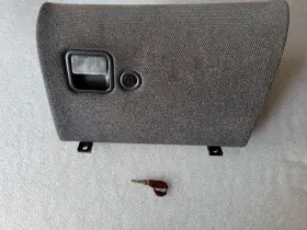 1208 Nissan 90-96 300zx Z32 Gray Tweed Interior Glove Box Compartment Oem With Key