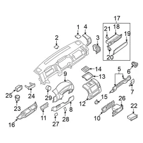 68500zp00d Nissan Oe For Frontier 2006-2021 Front Glove Box