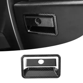 Pdklin 765157669202 For F150 Glove Box Latch Handle Cover Trim Carbon Fiber Grain