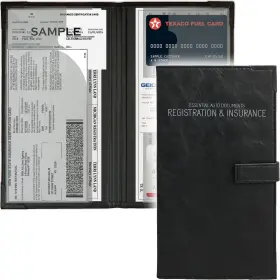 Plusxpres Px Irh Black 1pack Auto Insurance And Registration Card Holder - Vehicle Glove Box 1 Pack