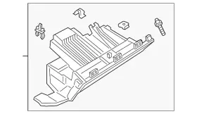 9y1-857-093-t-dk4 Porsche Genuine Glove Box Assembly