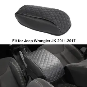 Shineka2025030552 Shineka Center Console Armrest Box Pad Cover Leather Cushion For 2011 Jeep Wrangler Jk