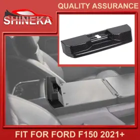 Shineka Shineka20260615601 Center Console Armrest Box Lock Pin Cover Trim Carbon Fiber For 2021 Ford F150