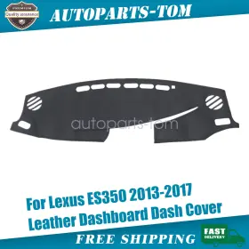 P2.pgdz03.h Soillar Black Leather Dashboard Dash Cover Dashmat Pad Fits 2013-2017 Lexus Es350