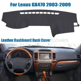 P2.pgdz80.h Soillar Fits Lexus Gx470 2003-2009 Black Leather Dashboard Dash Cover Dashmat Carpet