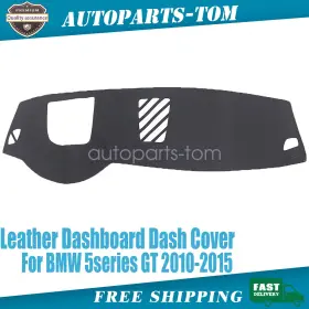 P2.pgdz95.h Soillar Black Leather Dashboard Dash Cover Dashmat For 2010-2015 Bmw 5series Gt New