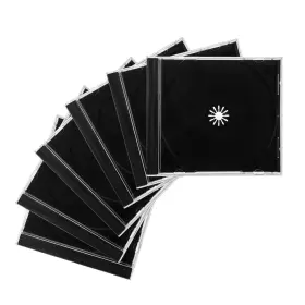 Suvnie Suvnie-1508jc 6 Pcs Standard Single Clear Cd Jewel 5.6 4.9 0.4 Inches Black Tray