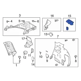 647150e080c0 Toyota Oe For Highlander 21 Rear Left Interior Quarter Panel Cup Holder 647150e080c0 Toyota Oe For Highlander 21 Rear Left Interior Quarter Panel Cup Holder
