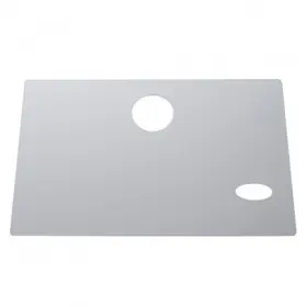 21520 United Pacific Glove Box Door Cover Stainless Steel With Oval Cutout