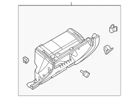 17b-857-101-82v Volkswagen Genuine Glove Box Frame