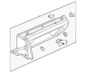 561-857-114-d-92w Volkswagen Genuine 2016-2019 Passat - Glove Box Frame