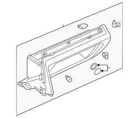 Volkswagen 561-857-114-d-95t Genuine Glove Box Frame